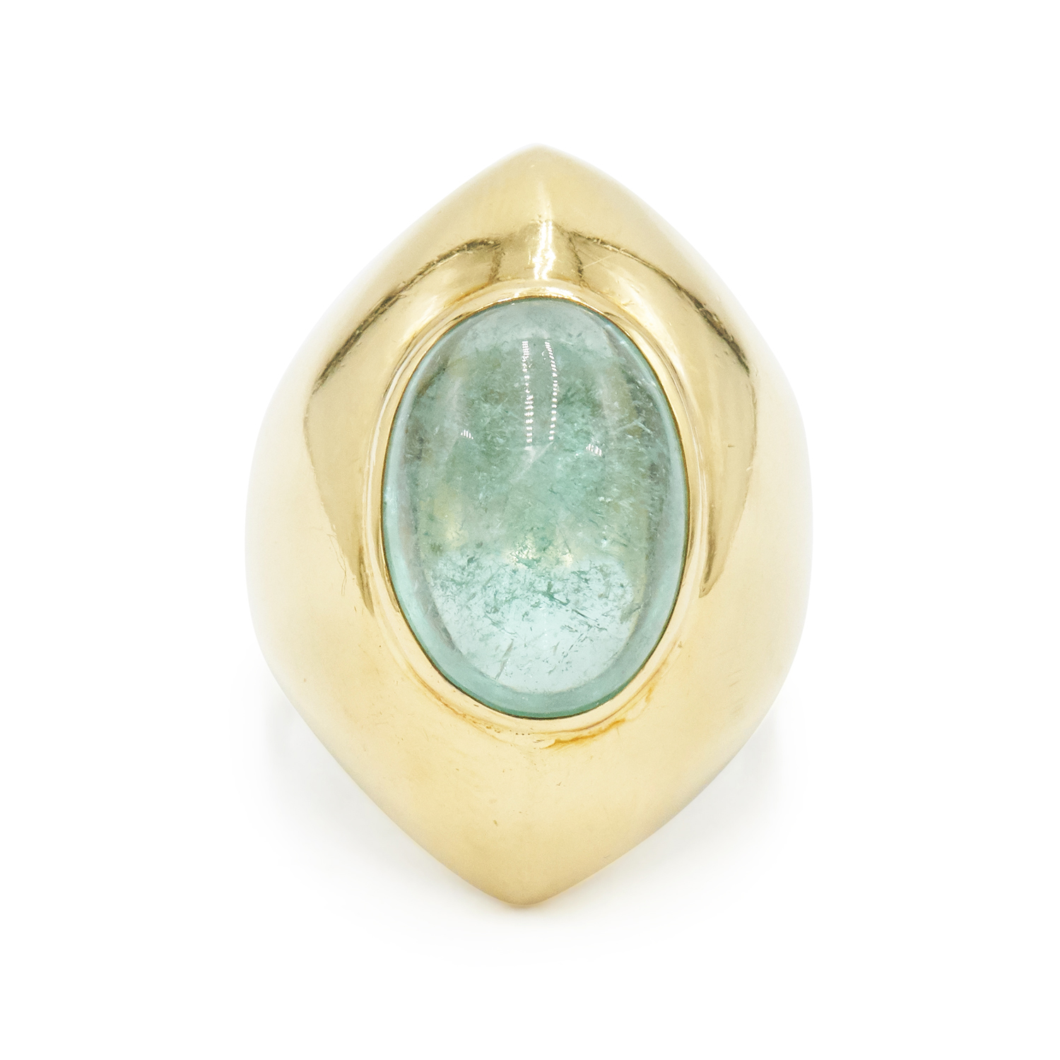 Yellow Gold and Emerald Ring by Suzanne Belperron | Fred Leighton